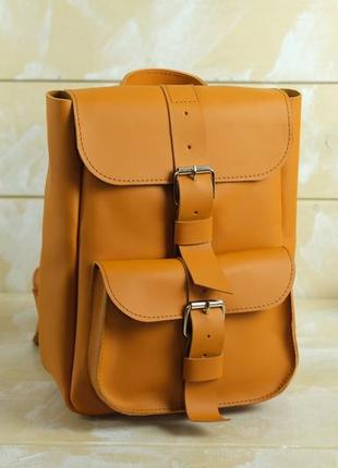 Женский кожаный рюкзак джун, натуральная кожа grand цвет янтарь2 фото