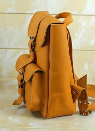 Женский кожаный рюкзак джун, натуральная кожа grand цвет янтарь4 фото