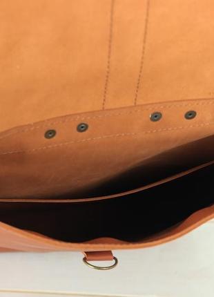 Женский кожаный рюкзак монако, натуральная кожа grand цвет коричневый, оттенок коньяк6 фото