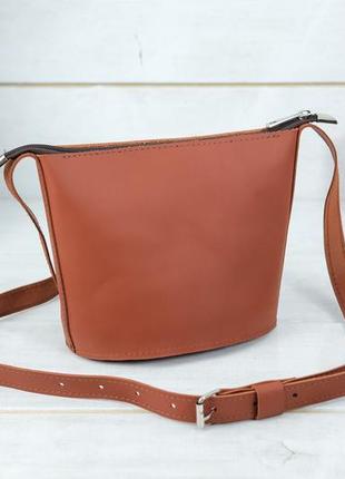 Жіноча шкіряна сумка елліс, натуральна шкіра grand, колір коричневый, відтінок коньяк2 фото