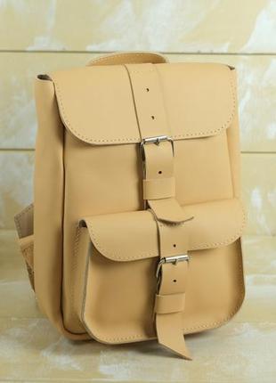 Женский кожаный рюкзак джун, натуральная кожа grand цвет бежевый2 фото