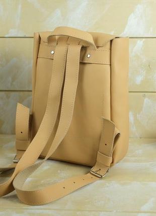 Женский кожаный рюкзак джун, натуральная кожа grand цвет бежевый5 фото