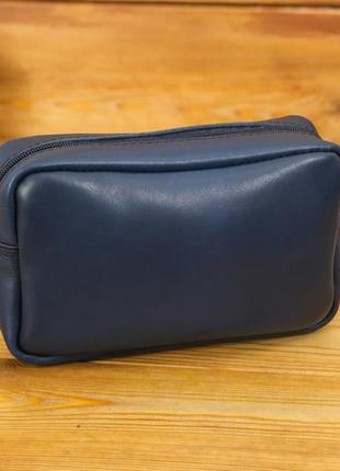Шкіряна сумка модель №58, натуральна шкіра італійський краст, колір синій