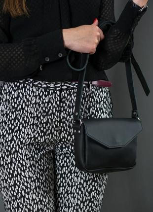 Жіноча шкіряна сумка лілу, натуральна шкіра grand, колірчорний2 фото