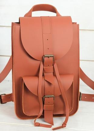 Женский кожаный рюкзак флоренция, натуральная кожа grand цвет коричневый, оттенок коньяк2 фото