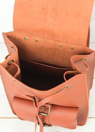 Женский кожаный рюкзак флоренция, натуральная кожа grand цвет коричневый, оттенок коньяк6 фото