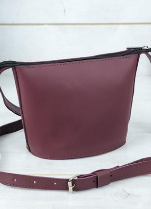 Жіноча шкіряна сумка елліс, натуральна шкіра grand, колір бордо2 фото