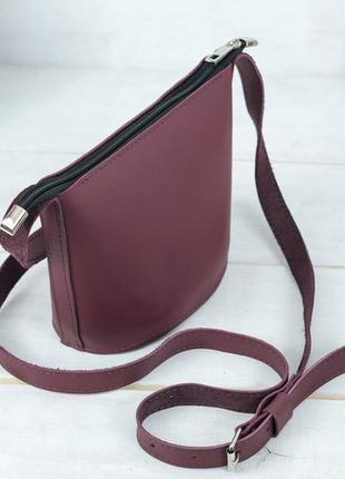 Жіноча шкіряна сумка елліс, натуральна шкіра grand, колір бордо3 фото