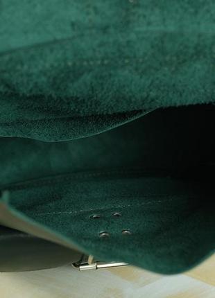 Жіночий шкіряний рюкзак джун, натуральна шкіра італійський краст колір зелений6 фото