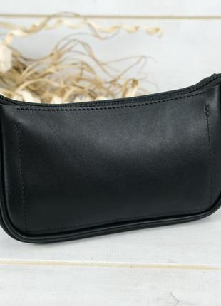 Женская кожаная сумка джулс, натуральная гладкая кожа, цвет черный4 фото