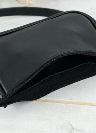 Женская кожаная сумка джулс, натуральная гладкая кожа, цвет черный5 фото