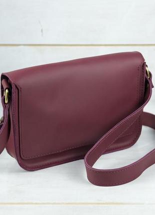 Жіноча шкіряна сумка берті, натуральна шкіра grand, колір бордо5 фото