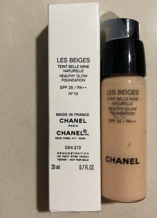 Тональний флюїд chanel les beiges teint belle mine naturelle healthy glow foundation spf 25