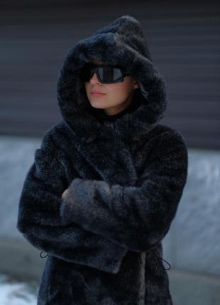 Еко шуба, японське хутро, міді максі, custom-made