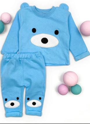Теплий костюм для малюків з начосом. тёплый костюм для малышей с начосом2 фото