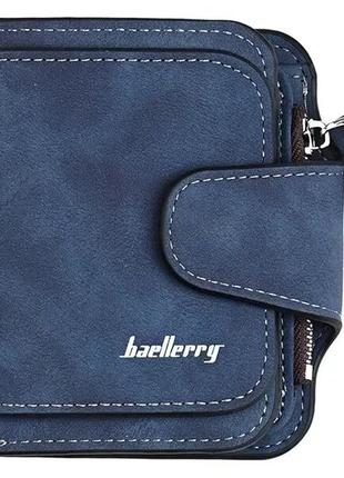 Baellerry forever mini/жіночий замшевий гаманець, baellerry foreve синій