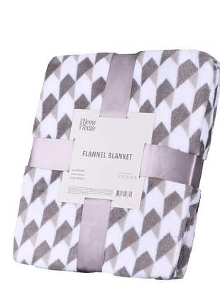 Плед ardesto flannel геометрія art-0105-pb 200х220 см сірий