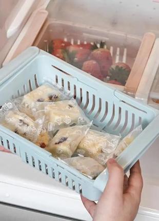 Організатор на холодильник strechable hanging storage rack розтягується блакитний