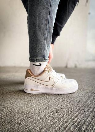 Женские кроссовки nike air force "07 lx white/bio beige"#найк