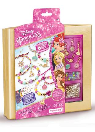Набір для створення шарм-браслетів з кристалами swarovski “принцеси діснея” make it real