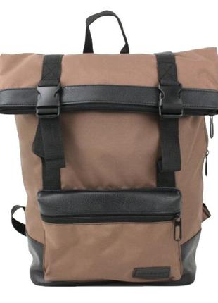Мужской коричневый стильный эффектный рюкзак люкс качества производство украином1 фото