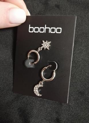 Сережкі boohoo місяць та зірка2 фото