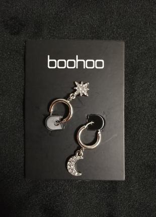 Сережкі boohoo місяць та зірка