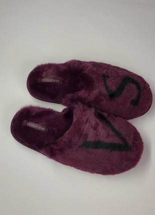 Victoria ́s victorias secret віктория сикрет капці, шльопанці, шльопанці closed toe faux fur slipper