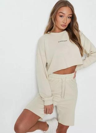 Костюм жіночий літній трикотажний missguided бежевий