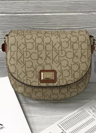 Невелика жіноча сумочка на плече ck k6071 beige