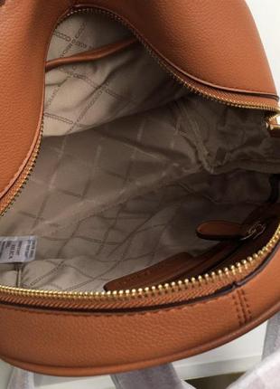 Женский кожаный рюкзак michael kors rhea zip g brown lux3 фото