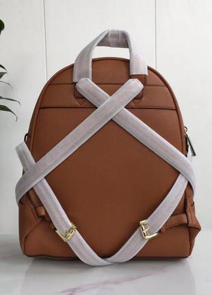 Женский кожаный рюкзак michael kors rhea zip g brown lux6 фото