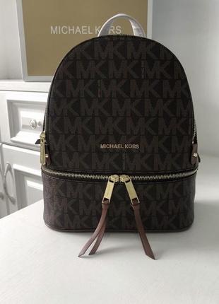 Женский кожаный рюкзак michael kors rhea zip b lux