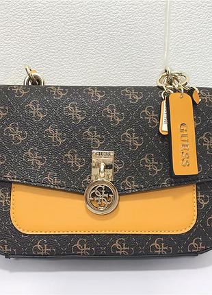 Небольшая сумочка на плечо guess (6693) brown