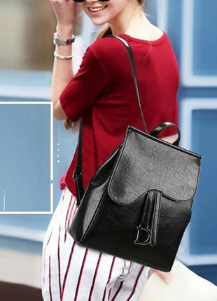 Стильный женский рюкзак-сумка, городской рюкзачок с стиле диор1 фото