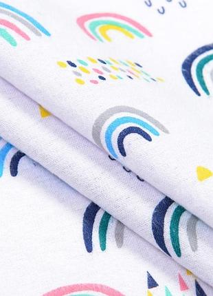 Тканина фланель дитяча для дитячої постільної білизни пелюшок дитячого одягу веселки