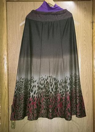 Класная трикотажная юбка в пол50-593 фото