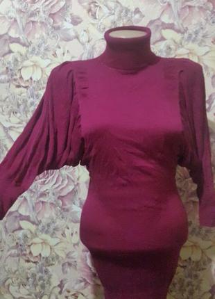 Фиолетовое платье "летучая мышь"1 фото