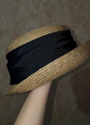 Винтажная соломенная шляпа винтаж ретро