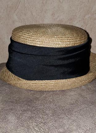 Винтажная соломенная шляпа винтаж ретро3 фото