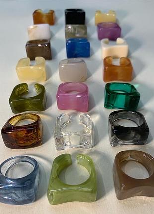 Каблучка з епоксидної смоли трендові кільця кільця з акрілу акрілові кільця4 фото