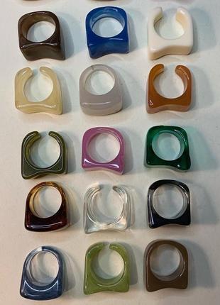 Каблучка з епоксидної смоли трендові кільця кільця з акрілу акрілові кільця5 фото