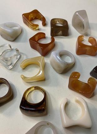 Каблучка з епоксидної смоли трендові кільця кільця з акрілу акрілові кільця8 фото