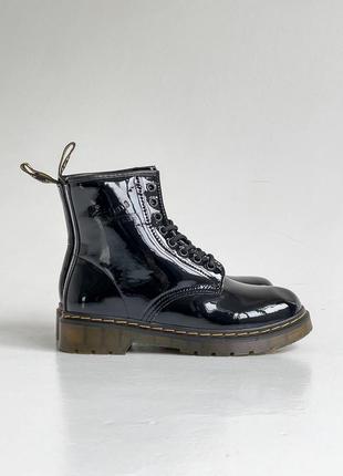 Зимові шкіряні лакові чоботи dr.martens❄