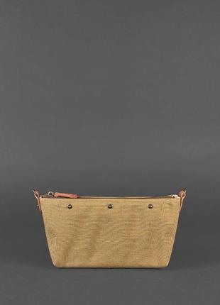 Женская кожаная плетеная сумка клатч через плечо кросс-боди из натуральной кожи размер s светло-коричневая5 фото