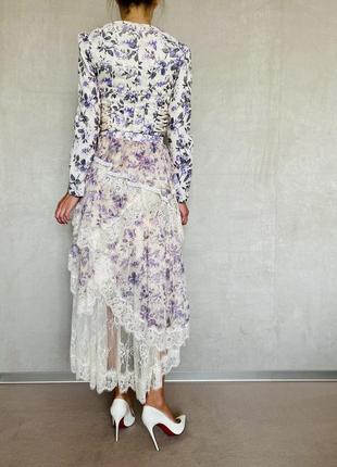 Костюм жіночий кольоровий спідниця в підлогу з мереживом і корсетна кофта топ4 фото