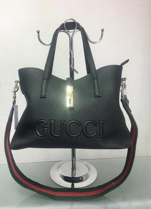 Сумка сумочка женская черная кожаная