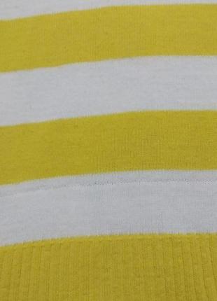 Бело-желтая вязанная туника-платье .4 фото