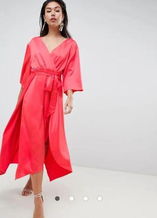 Стильный атласный комбинезон asos disign