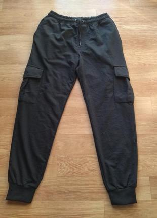 Спортивные штаны карго identic черного цвета р. м, замеры указаны на фото